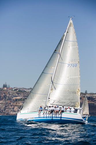 About Time still holds onto the lead in the Ocean Pointscore Series - Port Hacking Race 2014 © Brett Hemmings/Sailpix http://www.SailPix.com.au